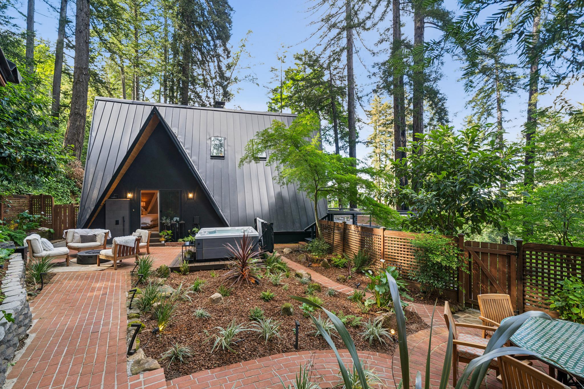 Pathway to the retreat through the redwood forest